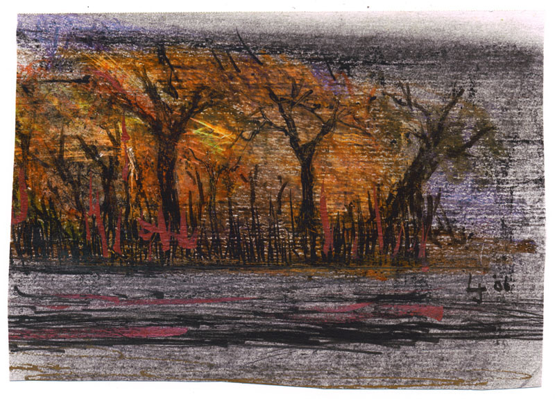 Untitled (fire landscape) by Lowell Gooch Jenkins