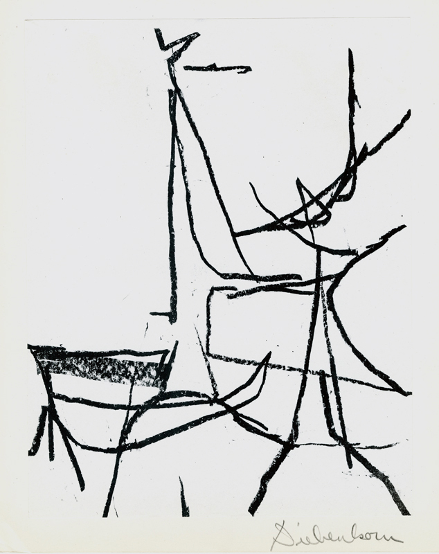 Untitled from Drawings portfolio by Richard Diebenkorn