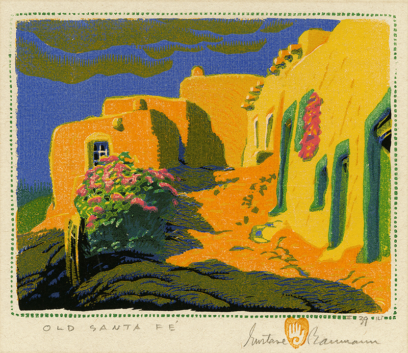 Old Santa Fe by Gustave Baumann Annex Galleries Fine Prints