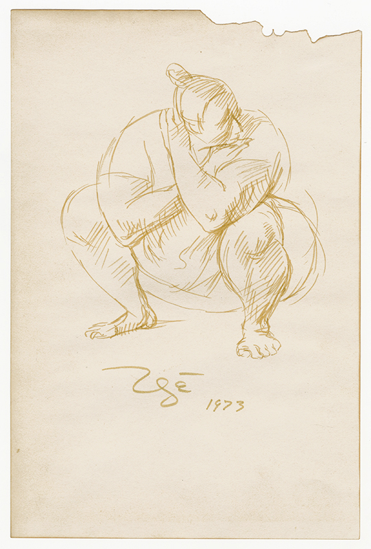 Mujer Sentada (crouching woman) by Francisco Zuniga