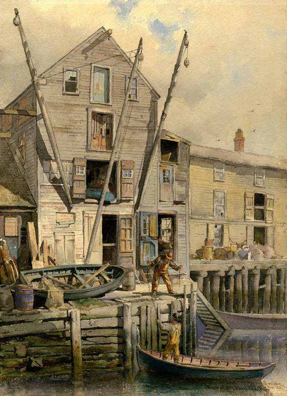 Rear of No. 1 Portland Pier Portland Maine by James David Smillie