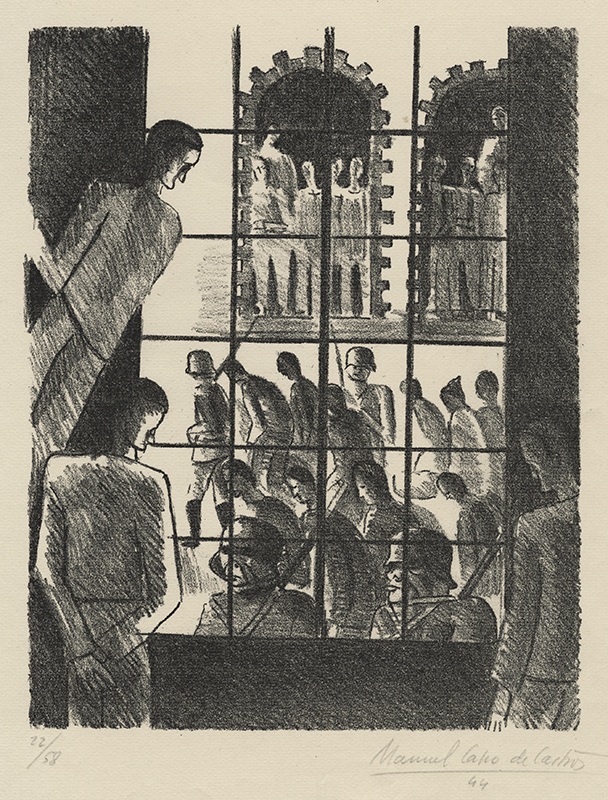 Frontstalag 122 - portfolio of 12 lithographs by Manuel Cano de Castro