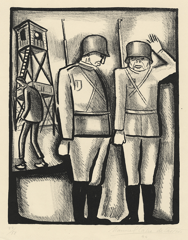 Frontstalag 122 - portfolio of 12 lithographs by Manuel Cano de Castro