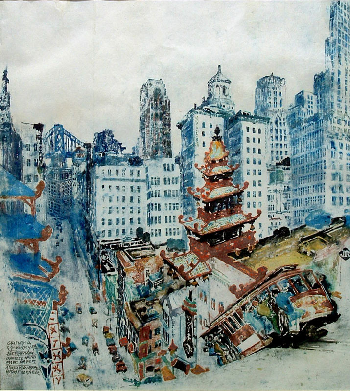 California and Stockton Streets by Joseph Morris Raphael