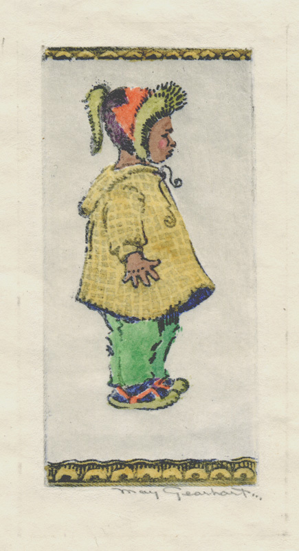 (Asian child in coat and hat) by May Gearhart