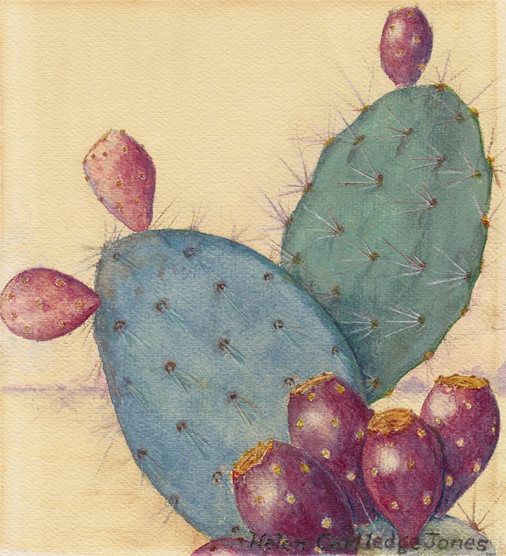(Prickly Pear Cactus) by Helen Cartledge Jones