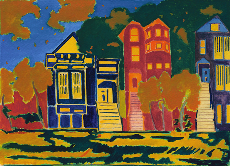 Untitled (Houses, Oakland, CA) by Elizabeth Fay Evans