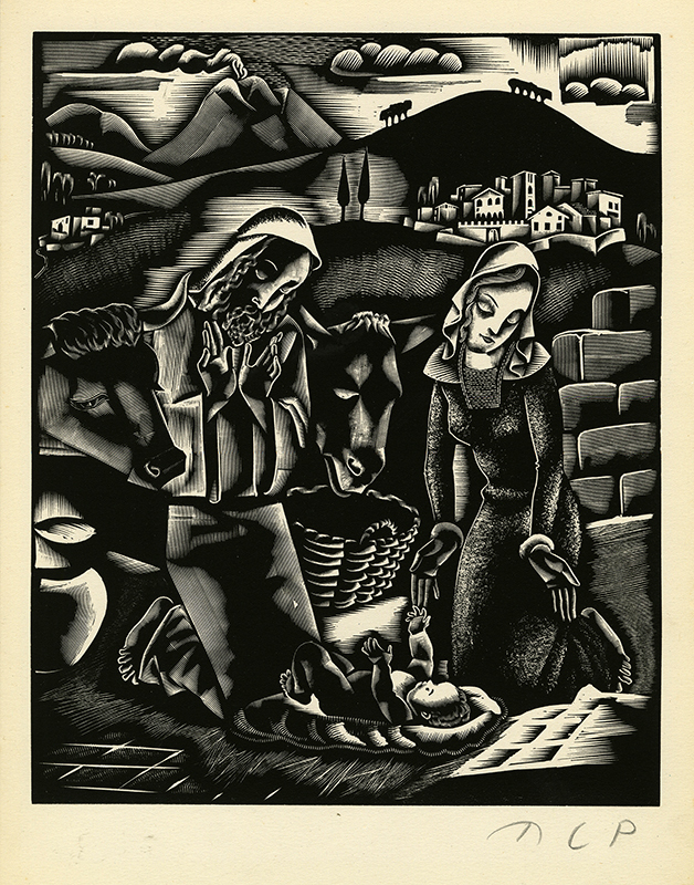 Holy Family  from 10 Woodcuts for the New Testament by Pal C. Molnar