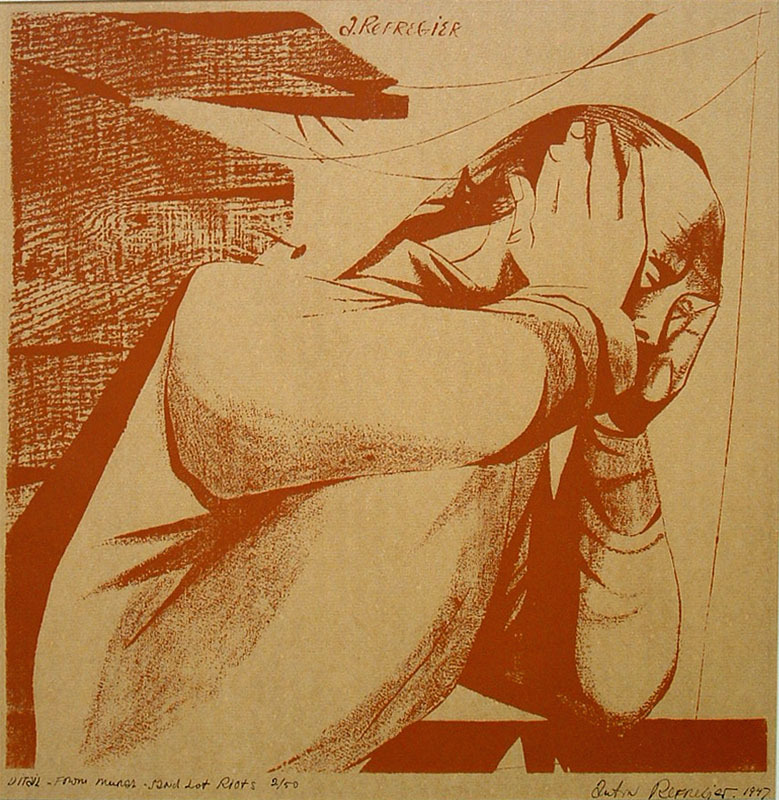 Sand Lot Riots (Ditail (sic) From Mural) by Anton L. Refregier