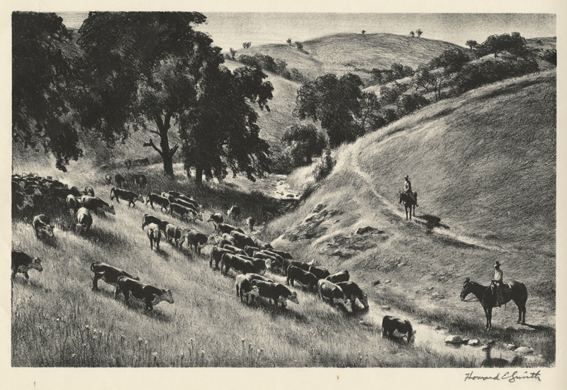 Herd in the Canyon by Howard Everett Smith