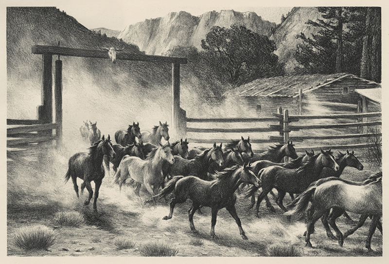 Stampede Out of the Corral by Howard Everett Smith