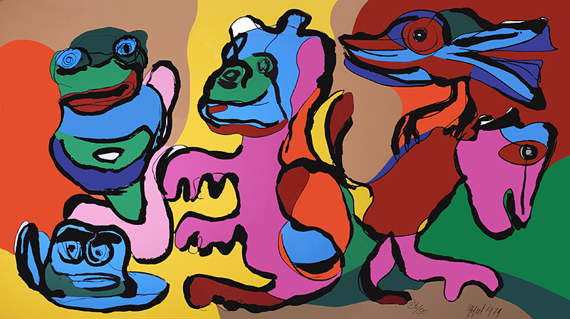 Laughing Frog and His Friends in the Golden Age by Christiaan Karel Appel