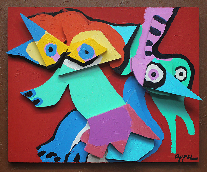 Jumping Fox with Green Virgin by Christiaan Karel Appel