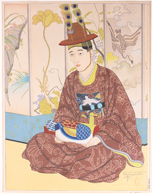 Le Marie. Seoul. Coree by Paul Jacoulet