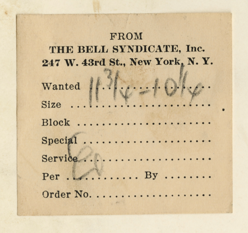 Help from the Sky! - Tailspin Tommy (original comic paste-up) by Harry Hal Forrest