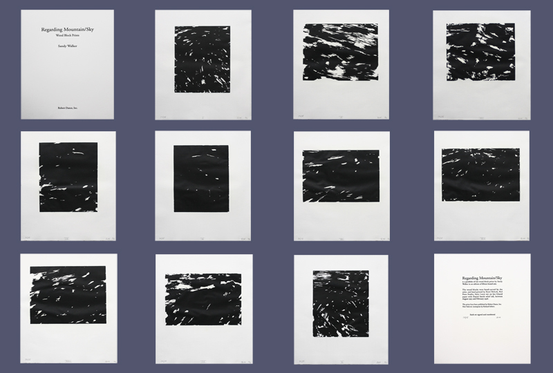 Regarding Mountain/Sky (10 Wood Block Prints) by Sandy Walker