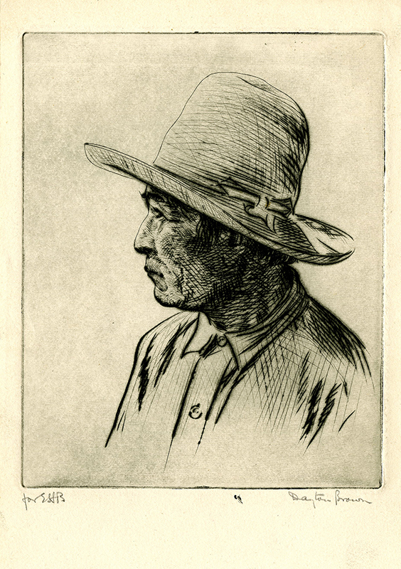 (Peasant in Hat) by Dayton Reginald Eugene Brown