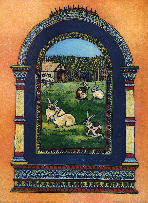 When Rabbits Are At the Garden by Gail Ann Packer