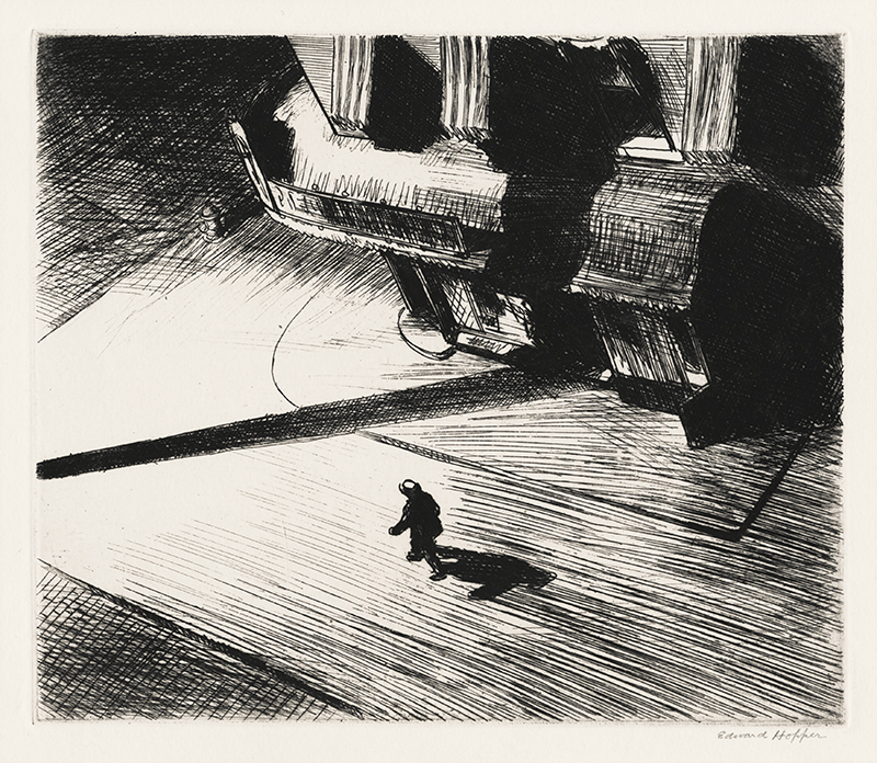 Night Shadows - from Six American Etchings portfolio by Edward Hopper