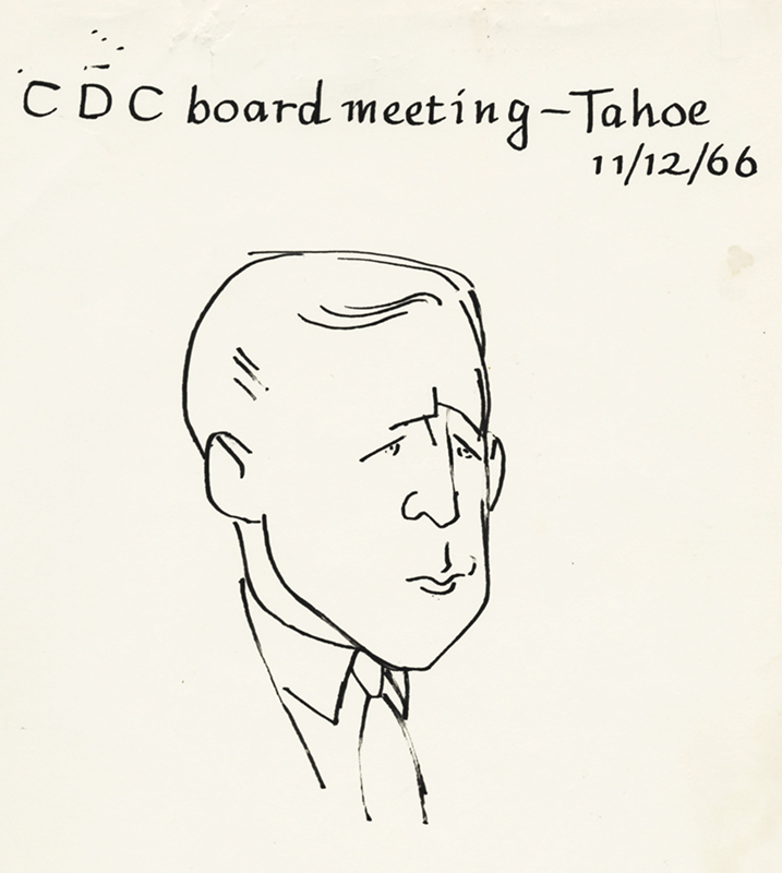 CDC board meeting - Tahoe 11/26/66 (Gerald Hill, California Democratic Council) by Pele de Lappe