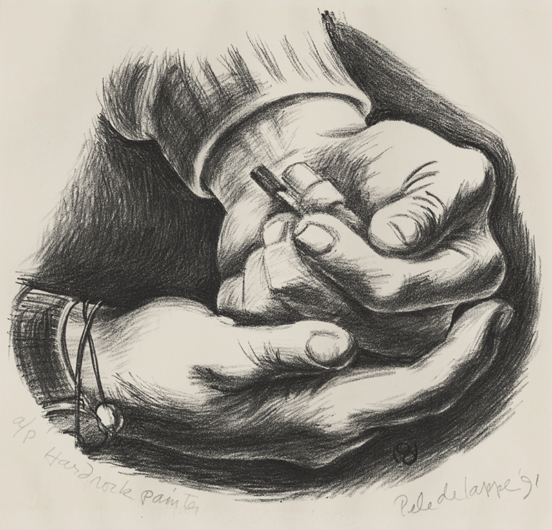 Hard rock painter (Byron Randalls hands) by Pele de Lappe