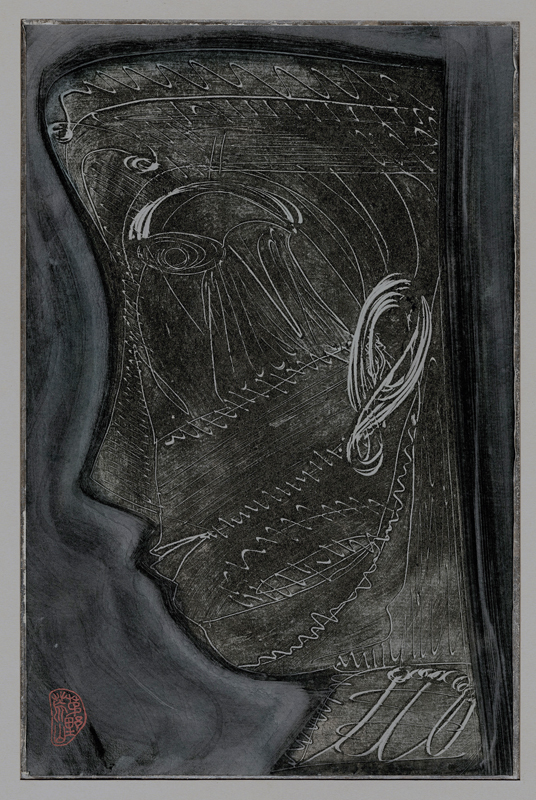 Ebony Head - from War Mask series by Harvey Wilder Bentley
