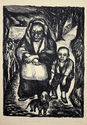 Grandmother, Boy and Dog by Victor Thall