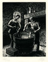 La Cuve (Papermaking) from Les Moulins a Papier by Henry Bischoff