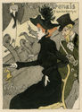 (Divan Japonais after Henri de Toulouse Lautrec) by Christophe Adrien (Count) Regley de Koenigsegg