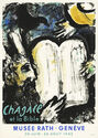 (Moses and the Tablets of Law) for: Chagall et la Bible, Museé Rath, Genève by Marc Chagall