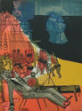 Death on the Lido   (from Death in Venice) by Warrington Colescott