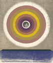 Circle - Violet and Yellow (Beige to Purple, Black Center) by Michael Rothenstein