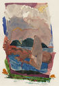 Untitled (landscape with river and rocks) by Bruce McGrew