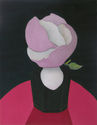 Untitled (Black vase, pink rose) - Attributed to the artist by Mark Adams