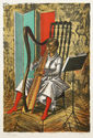 Joueuse de harpe by Jean-Pierre Alaux