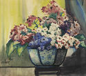 (Still life: Asters in Chinese Vase) by Cora Boone