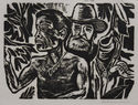 Untitled (two men in forest) by Helmut Ackermann