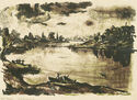 Elblandshaft Bei Dresden by Otto Schubert