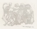 Untitled (Calavera, woman, child, and spirits) by Maria de los Angeles