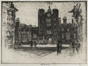 St. James Palace. From St. James Street by Joseph Pennell