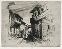 Street in Fiesole (plate 2 from the Italian Series) by Joseph Pennell