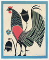 Untitled (Rooster with flowers) by K. Bowman