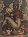 Untitled (surrealist nude with fruit) by Unidentified