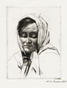 (Woman in Scarf) by Alec Maurice Pecker