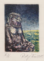 Untitled (lion statue and landscape), from the series Metamorphosis Animalis by Tilopa Monk a.k.a. Rudiger Frank