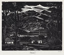 (Transylvanian town) - from the portfolio Erdelyi Album - Tizenkét eredeti fametszet (Transylvania Album - Twelve original woodcuts) by Ferenc Bordás