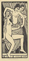 Ecce Tu Pulcra Es - reproduction relief print after Eric Gill by Eric Gill