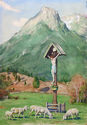 Untitled (alpine meadow with wayside shrine) by Howard Everett Smith