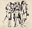 Untitled (study: grouped figures) by Salvatore Grippi