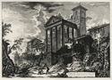 Veduta del Tempio di Ercole nella Citta di Cora, dieci miglia lontano da Velletri by Giovanni Battista Piranesi